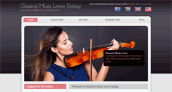 Desktop Screenshot of classicalmusicloverdating.com